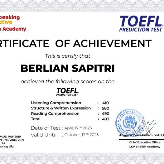 Example of successful certificate delivery